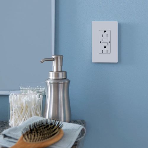 Main product image of Claro 15A Self Test Tamper Resistant Duplex Receptacle (Pumice)