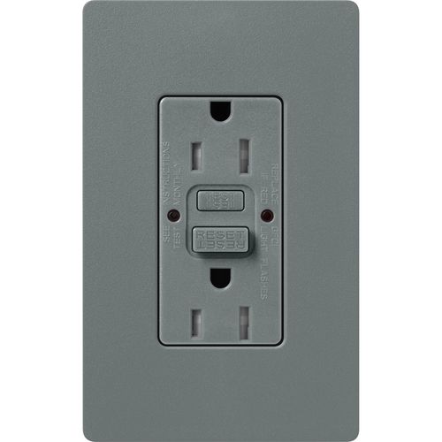 Main product image of Claro 15A Self Test Tamper Resistant Duplex Receptacle (Slate)