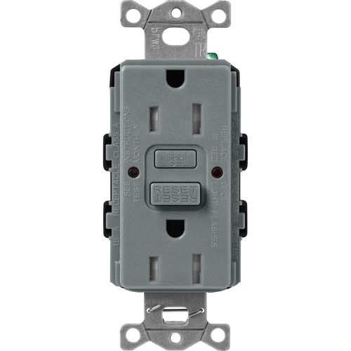 Main product image of Claro 15A Self Test Tamper Resistant Duplex Receptacle (Slate)
