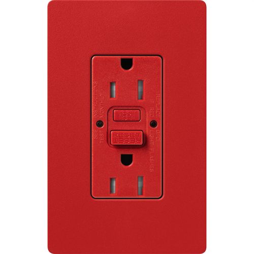 Main product image of Claro 15A Self Test Tamper Resistant Duplex Receptacle (Signal Red)