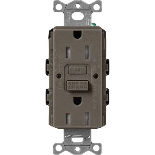 Main product image of Claro 15A Self Test Tamper Resistant Duplex Receptacle (Truffle)