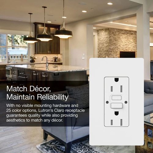 Main product image of Claro 15A Self Test Tamper Resistant Duplex Receptacle (Taupe)