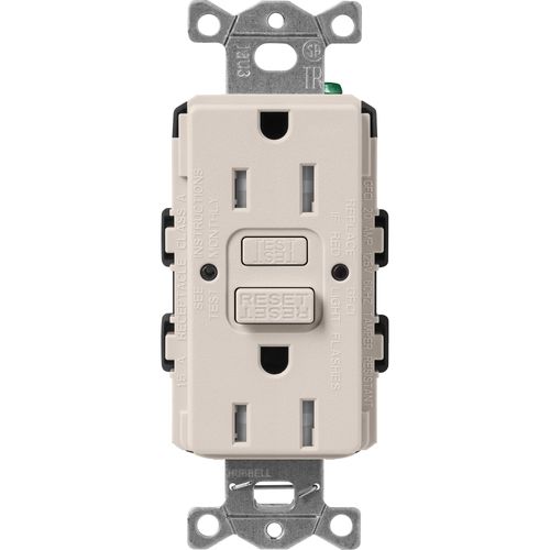 Main product image of Claro 15A Self Test Tamper Resistant Duplex Receptacle (Taupe)