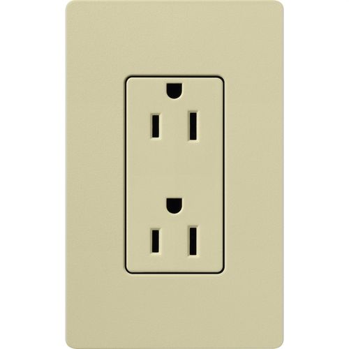 Main product image of Claro 15A Duplex Receptacle, Satin (Sage)