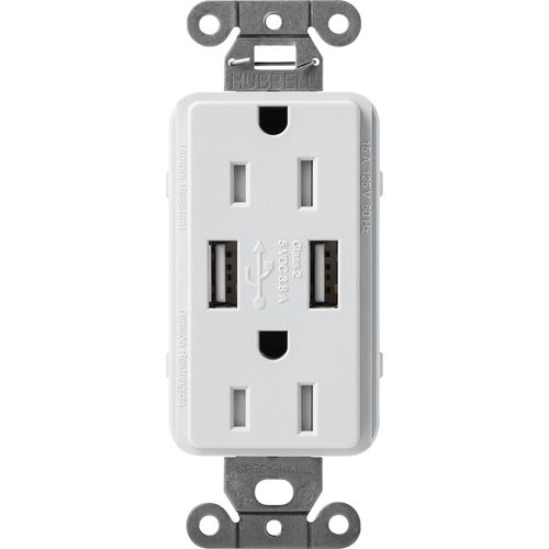 Main product image of Claro 15A USB Duplex Receptacle (Mist)