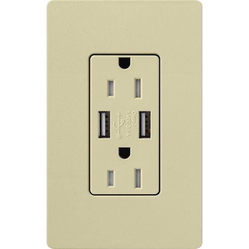 Main product image of Claro 15A USB Duplex Receptacle (Sage)