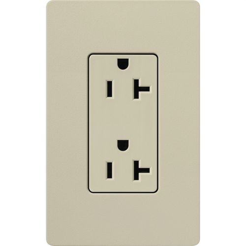 Main product image of Claro 20A Duplex Receptacle, Satin (Clay)