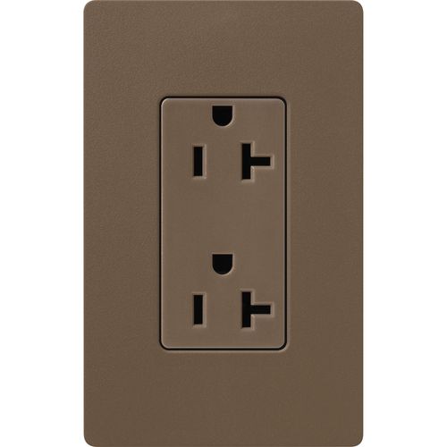 Main product image of Claro 20A Duplex Receptacle, Satin (Espresso)