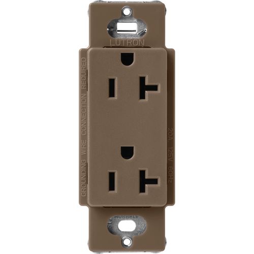 Main product image of Claro 20A Duplex Receptacle, Satin (Espresso)