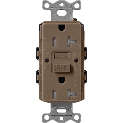 Main product image of Claro 20A Self Test Tamper Resistant Duplex Receptacle (Espresso)