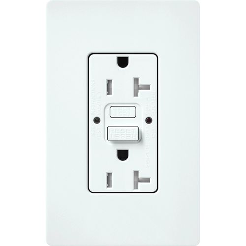 Main product image of Claro 20A Self Test Tamper Resistant Duplex Receptacle (Glacier White)
