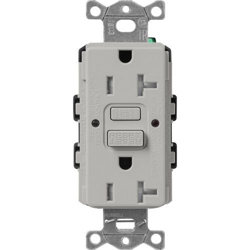 Main product image of Claro 20A Self Test Tamper Resistant Duplex Receptacle (Pebble)