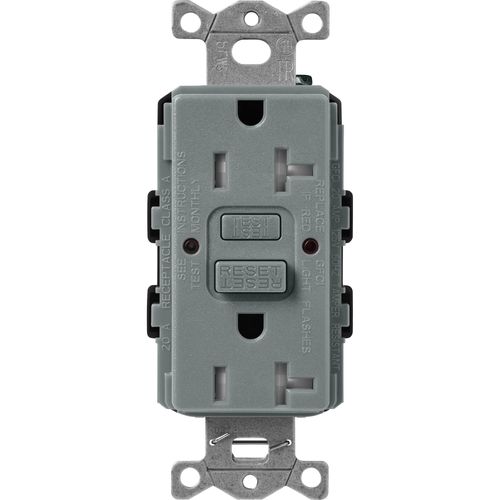 Main product image of Claro 20A Self Test Tamper Resistant Duplex Receptacle (Slate)