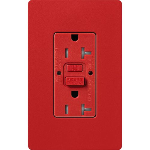 Main product image of Claro 20A Self Test Tamper Resistant Duplex Receptacle (Signal Red)