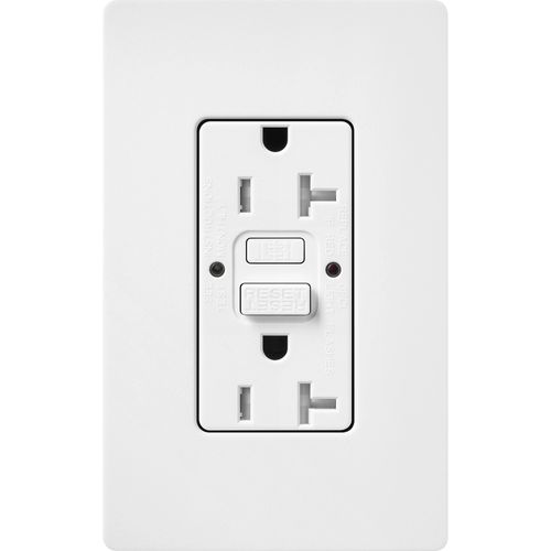 Main product image of Claro 20A Self Test Tamper Resistant Duplex Receptacle (Snow)