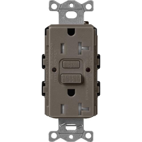Main product image of Claro 20A Self Test Tamper Resistant Duplex Receptacle (Truffle)