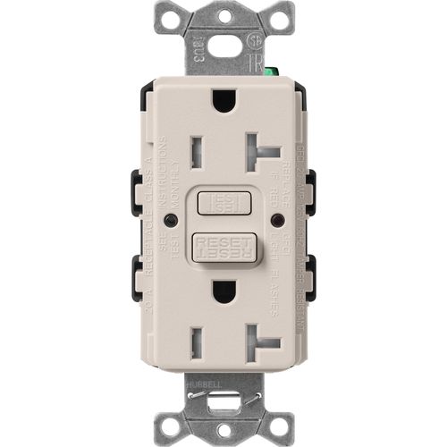 Main product image of Claro 20A Self Test Tamper Resistant Duplex Receptacle (Taupe)