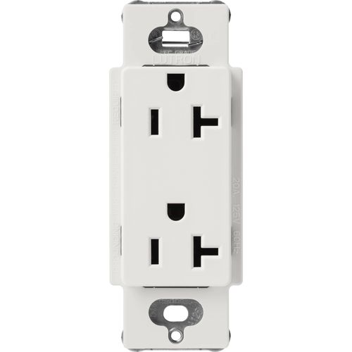 Main product image of Claro 20A Duplex Receptacle, Satin (Lunar Gray)