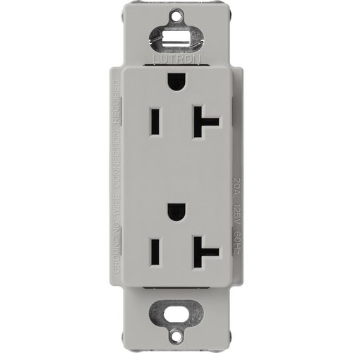 Main product image of Claro 20A Duplex Receptacle, Satin (Pebble)