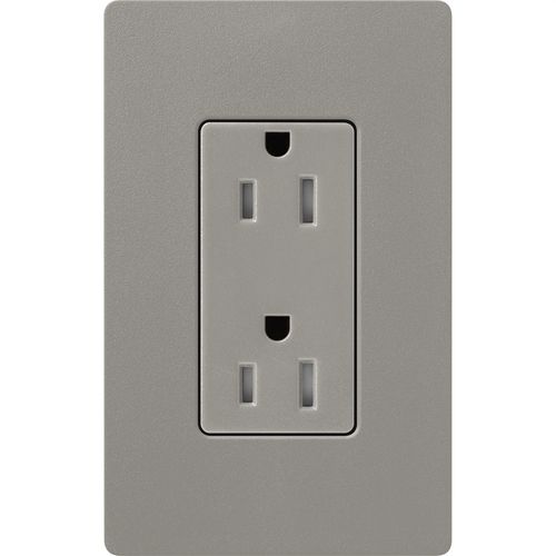 Main product image of Claro 15A Tamper-Resistant Duplex Receptacle, Satin  (Cobblestone)