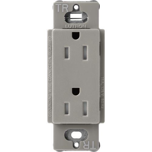 Main product image of Claro 15A Tamper-Resistant Duplex Receptacle, Satin  (Cobblestone)