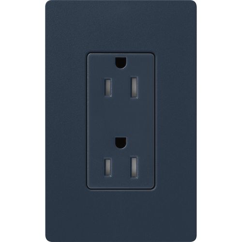 Main product image of Claro 15A Tamper-Resistant Duplex Receptacle, Satin  (Deep Sea)