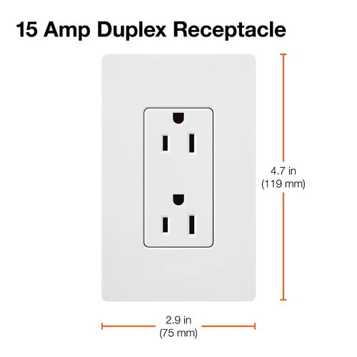 Main product image of Claro 15A Tamper-Resistant Duplex Receptacle, Satin  (Deep Sea)