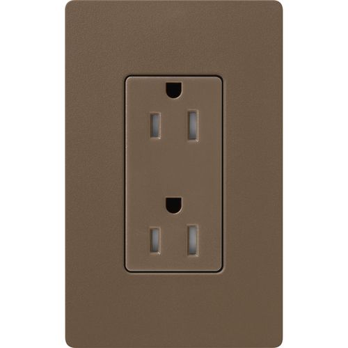 Main product image of Claro 15A Tamper-Resistant Duplex Receptacle, Satin  (Espresso)