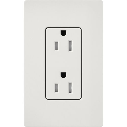 Main product image of Claro 15A Tamper-Resistant Duplex Receptacle, Satin  (Lunar Gray)