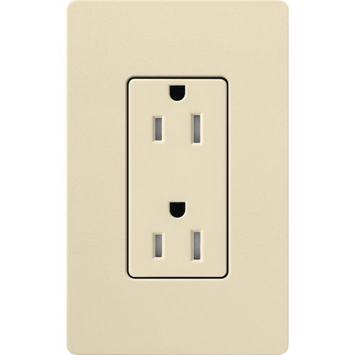 Main product image of Claro 15A Tamper-Resistant Duplex Receptacle, Satin  (Sand)