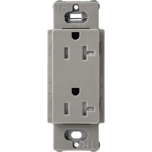 Main product image of Claro 20A Tamper-Resistant Duplex Receptacle, Satin (Cobblestone)