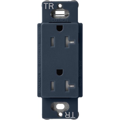 Main product image of Claro 20A Tamper-Resistant Duplex Receptacle, Satin (Deep Sea)
