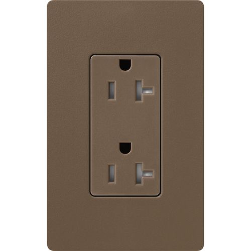 Main product image of Claro 20A Tamper-Resistant Duplex Receptacle, Satin (Espresso)