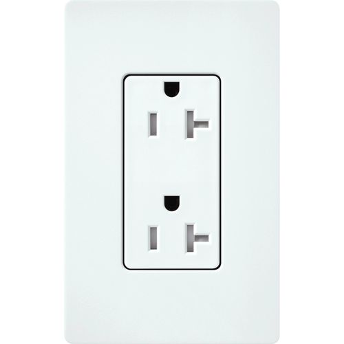 Main product image of Claro 20A Tamper-Resistant Duplex Receptacle, Satin (Glacier White)