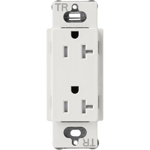 Main product image of Claro 20A Tamper-Resistant Duplex Receptacle, Satin (Lunar Gray)