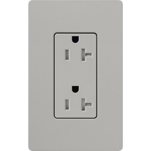 Main product image of Claro 20A Tamper-Resistant Duplex Receptacle, Satin (Pebble)