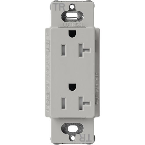 Main product image of Claro 20A Tamper-Resistant Duplex Receptacle, Satin (Pebble)