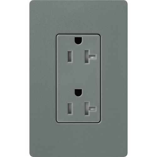 Main product image of Claro 20A Tamper-Resistant Duplex Receptacle, Satin (Slate)