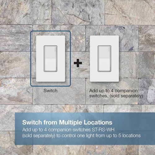Main product image of Sunnata Rocker Switch, for 6A Lighting or 3A 1/10 HP Motor, 1 Pole/Multi Location (Pebble)