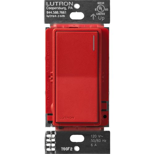 Main product image of Sunnata Rocker Switch, for 6A Lighting or 3A 1/10 HP Motor, 1 Pole/Multi Location (Signal Red)