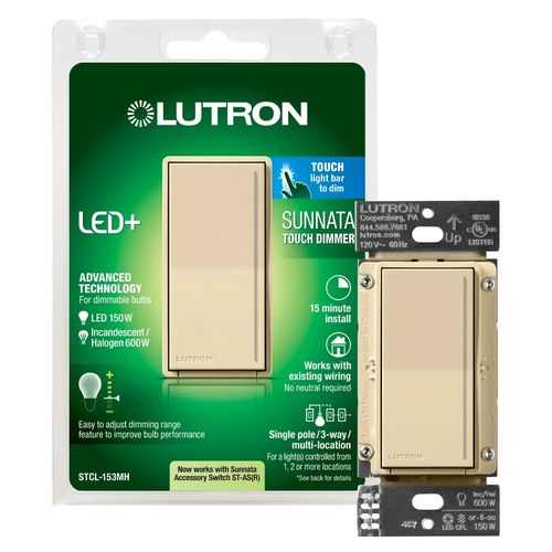 Main product image of Sunnata LED+ Touch Dimmer Switch (Ivory) (1.25A, 120V, 150W)