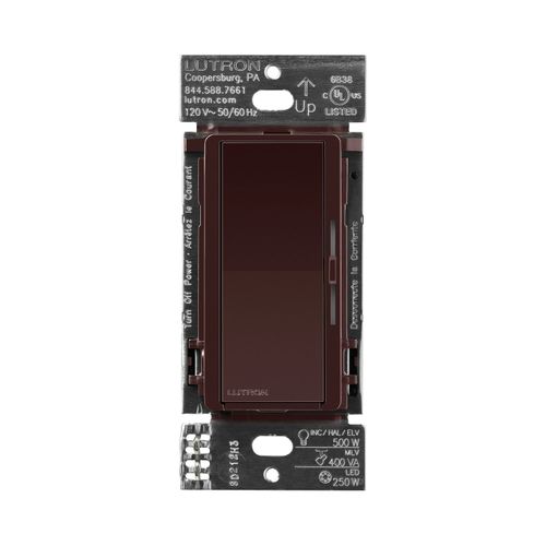 Main product image of Diva Dimmer Switch - LED+ Pro Max, 250W LED/500W ELV/400VA MLV, Neutral Optional, Single Pole/Multi-Location, 120V, DV-PRO-BR, Brown
