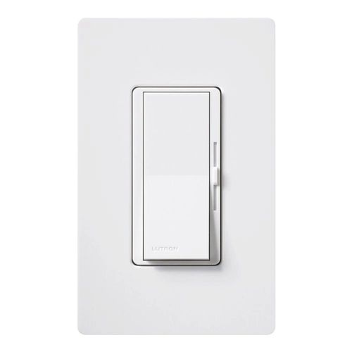 Main product image of Diva Dimmer - Fluorescent or LED Dimming with 0-10V Ballasts and Drivers, Single-pole/3-way, 120-277V/50mA/8A, DVSTV-R-WH, White