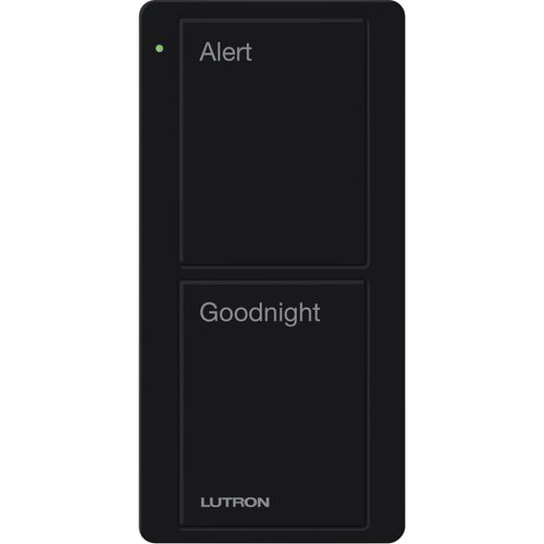 Main product image of Pico 2-Button Wireless Smart Remote for Programmable Scene Control, Bedside Icon Engraving, (Gloss Black), PJ2-2B-GBL-P02