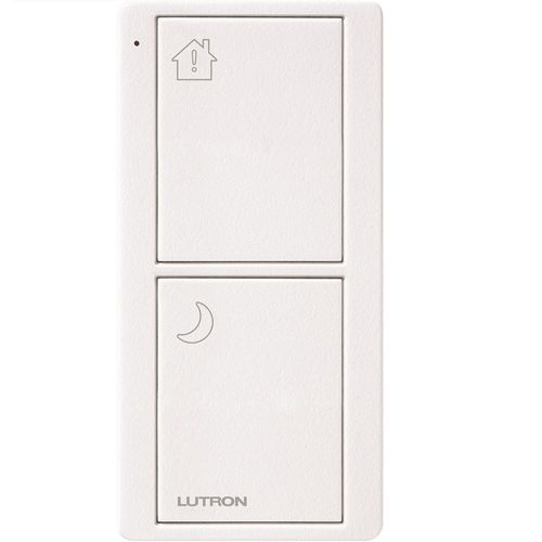 Main product image of Pico 2-Button Wireless Smart Remote for Programmable Scene Control, Entry Icon Engraving (Satin Snow), PJ2-2B-TSW-P11