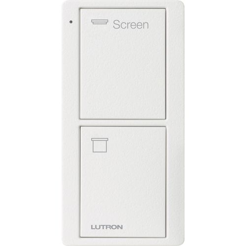 Main product image of Pico 2-Button Wireless Smart Remote for Programmable Scene Control, Bedside Icon Engraving (Satin Snow), PJ2-2B-TSW-P12