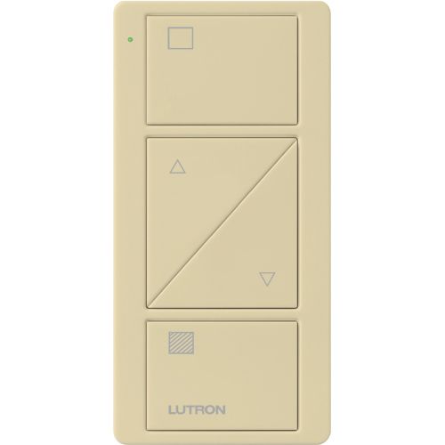 Main product image of Pico 2-Button with Raise/Lower Wireless Smart Remote for Shade Control, Shade Icon Engraving, (Gloss Ivory), PJ2-2BRL-GIV-S01