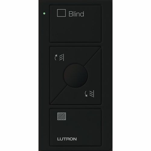 Main product image of Pico 3-Button with Raise/Lower Wireless Smart Remote for Sheer Control, Icon and Text Engraving, (Gloss Black), PJ2-3BRL-GBL-S04