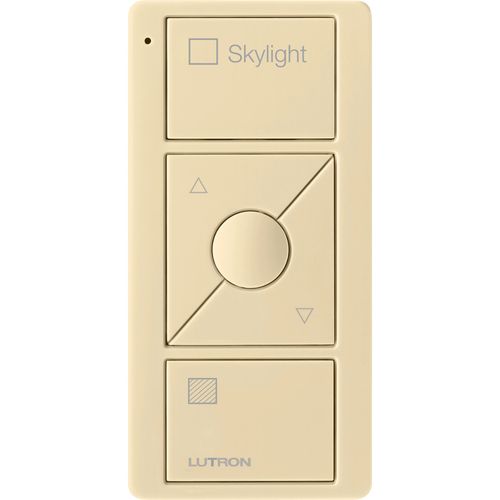 Main product image of Pico 3-Button with Raise/Lower Wireless Smart Remote for Blind Control, Icon and Text Engraving, (Gloss Ivory), PJ2-3BRL-GIV-S05