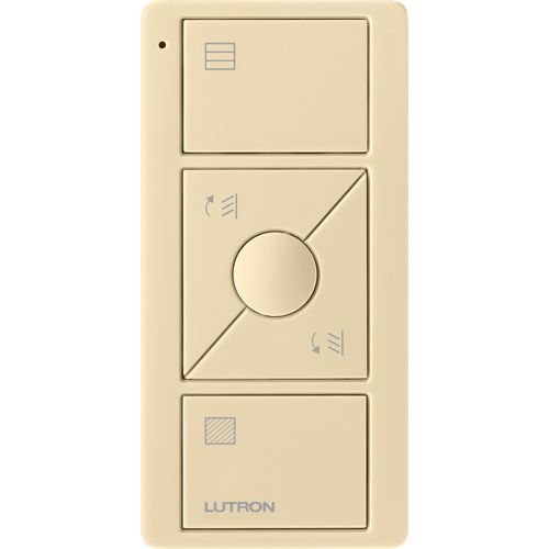 Main product image of Pico 3-Button with Raise/Lower Wireless Smart Remote for Horizontal Sheer Blind Control, Icon and Text Engraving, (Gloss Ivory), PJ2-3BRL-GIV-S09